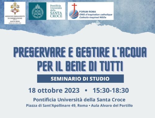 Prossimo seminario: «Preservare e gestire l’acqua per il bene di tutti»